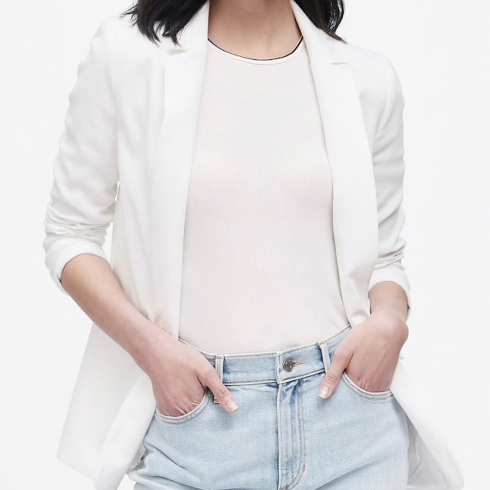 NWT Banana Republic Soft Blazer in White